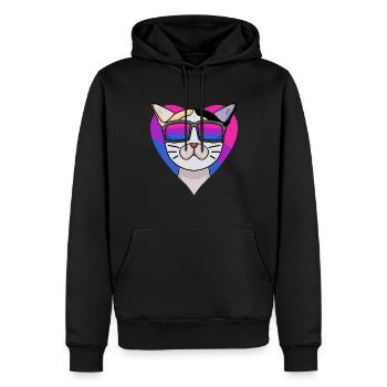 Cadeau bisexuel japonais Bobtail Cat - Sweat à capuche Premium bio Homme - noir - Devant - Nico (187cm)