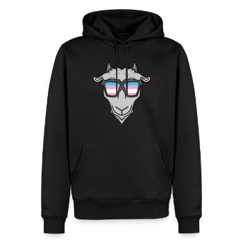 Transgender Transsexuell Ziege Geschenk - Männer Premium Bio Hoodie - Schwarz - Vorne - Nico (187cm)