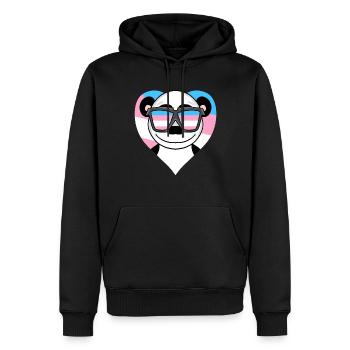 Transgender Transsexuell Panda Geschenk - Männer Premium Bio Hoodie - Schwarz - Vorne - Nico (187cm)