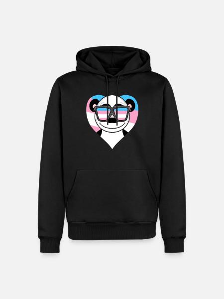Transgender Transsexual Panda Gift - Men’s Premium Organic Hoodie - black
