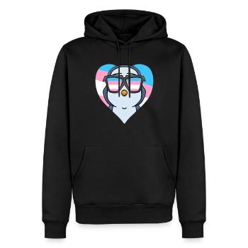 Transgender Transsexuell Pinguin Geschenk - Männer Premium Bio Hoodie - Schwarz - Vorne - Nico (187cm)
