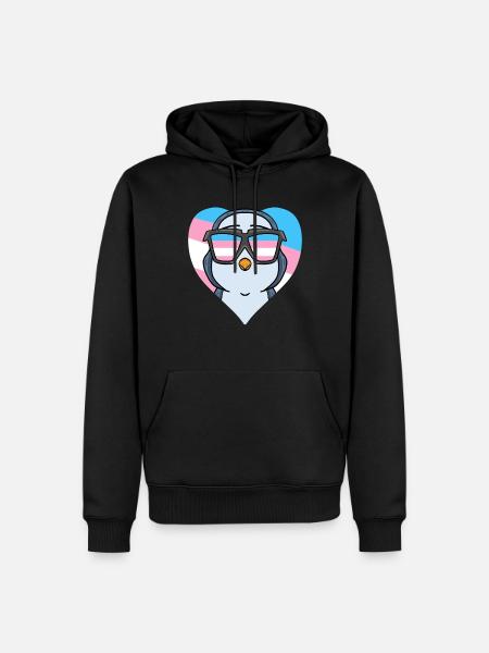 Transgender Transsexual Penguin Gift - Men’s Premium Organic Hoodie - black