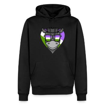 LGBT MOTIV ESEL - Männer Premium Bio Hoodie - Schwarz - Vorne - Nico (187cm)