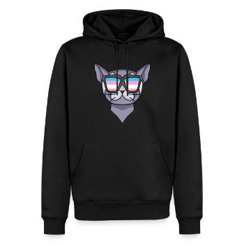 Transgender Transsexuell Britisch Kurzhaar Katze - Männer Premium Bio Hoodie - Schwarz - Vorne - Nico (187cm)