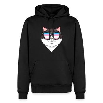 Transgender Transsexuell Ragdoll Katze Geschenk - Männer Premium Bio Hoodie - Schwarz - Vorne - Nico (187cm)