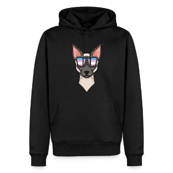 Transgenre Transsexuel Siamese Chat Cadeau De Chat - Sweat à capuche Premium bio Homme - noir - Devant - Nico (187cm)