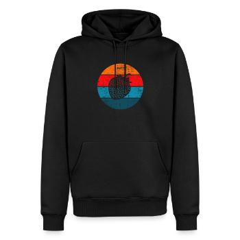 Strawberry Fruit Lover Retro Healthy Gift idea - Männer Premium Bio Hoodie - Schwarz - Vorne - Nico (187cm)