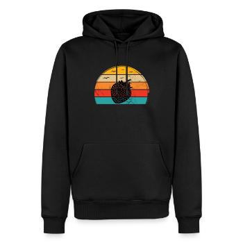 Strawberry Fruit Lover Retro Healthy Gift idea - Männer Premium Bio Hoodie - Schwarz - Vorne - Nico (187cm)