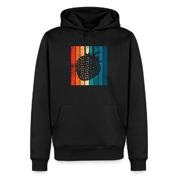 Strawberry Fruit Lover Retro Healthy Gift idea - Männer Premium Bio Hoodie - Schwarz - Vorne - Nico (187cm)