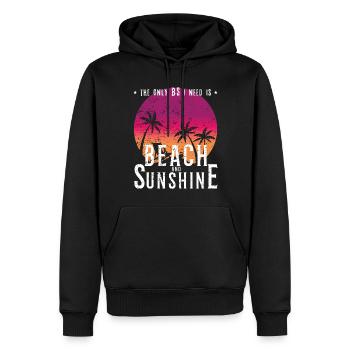 Beach Sunshine Tropical Hello Summer 2022 - Männer Premium Bio Hoodie - Schwarz - Vorne - Nico (187cm)