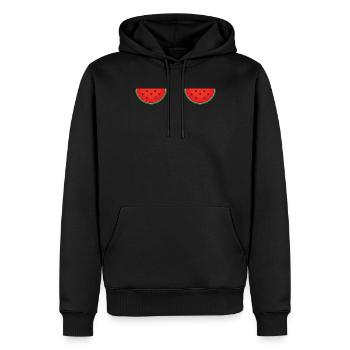Plage 2022 Tropical Drôle De Pastèque Été - Sweat à capuche Premium bio Homme - noir - Devant - Nico (187cm)