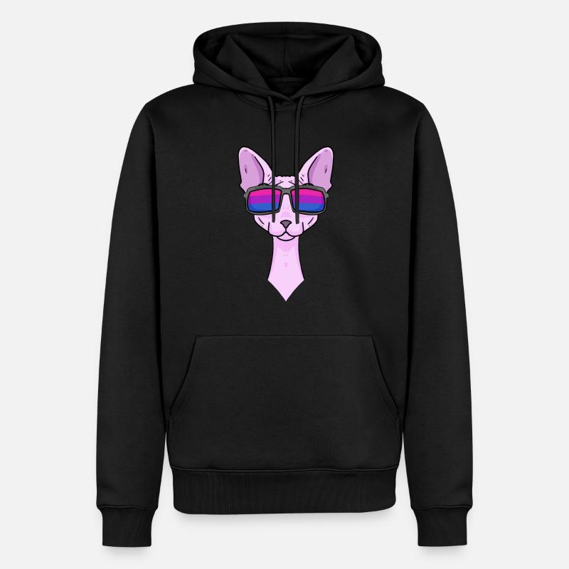 Cadeau bisexuel Sphynx Cat - Sweat à capuche Premium bio Homme - noir