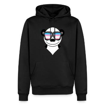 Transgender Transsexuell Panda Geschenk - Männer Premium Bio Hoodie - Schwarz - Vorne - Nico (187cm)