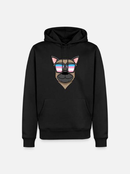 Transgender Transsexual German Shepherd - Men’s Premium Organic Hoodie - black