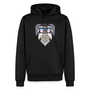 Transgender Transsexuell Schnauzer Hund Geschenk - Männer Premium Bio Hoodie - Schwarz - Vorne - Nico (187cm)