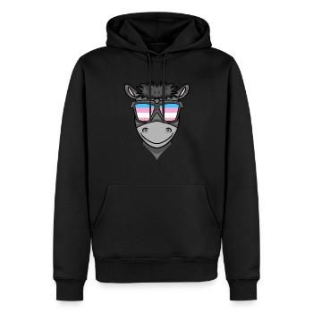 Transgender Transsexuell Esel Geschenk - Männer Premium Bio Hoodie - Schwarz - Vorne - Nico (187cm)