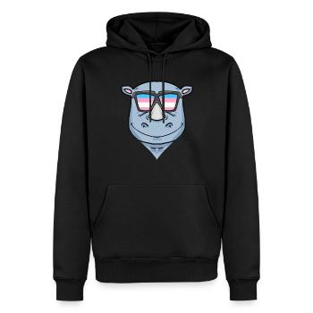 Transgender Transsexuell Nashorn Geschenk - Männer Premium Bio Hoodie - Schwarz - Vorne - Nico (187cm)