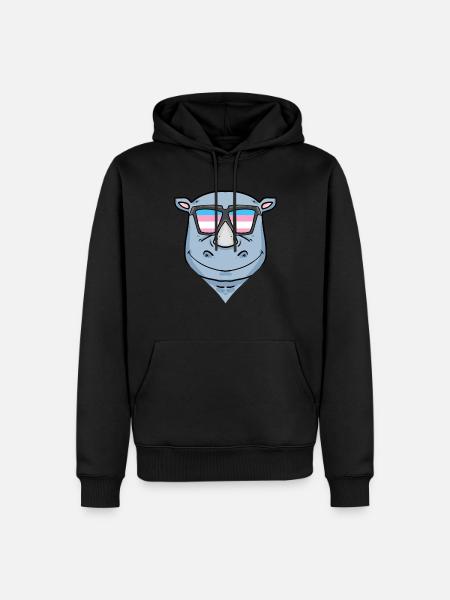Transgender Transsexual Rhino Gift - Men’s Premium Organic Hoodie - black