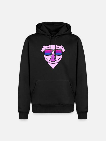 Bisexual Pig Gift - Men’s Premium Organic Hoodie - black