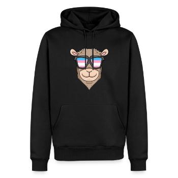 Transgender Transsexuell Alpaka Geschenk - Männer Premium Bio Hoodie - Schwarz - Vorne - Nico (187cm)
