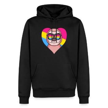 Pansexual Sloth Gift - Men’s Premium Organic Hoodie - black - Front - Nico (187cm)