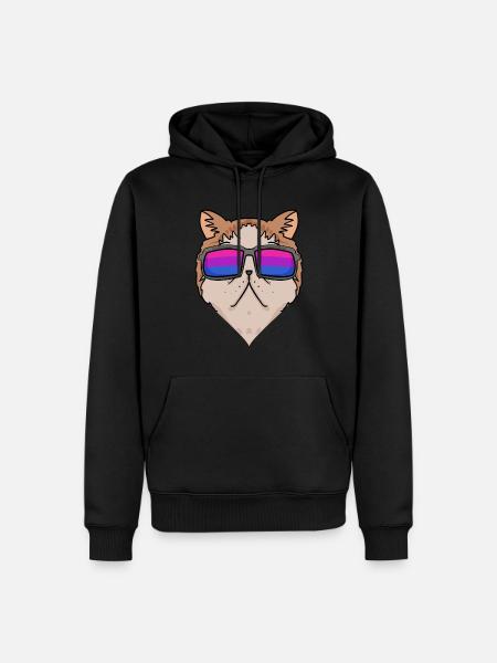 Bisexuell Exotische Kurzhaarkatze Katze Geschenk - Männer Premium Bio Hoodie - Schwarz