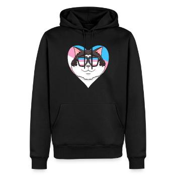 Transgender Transsexuell Ragdoll Katze Geschenk - Männer Premium Bio Hoodie - Schwarz - Vorne - Nico (187cm)