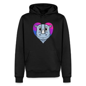 Bisexuell Nashorn Geschenk - Männer Premium Bio Hoodie - Schwarz - Vorne - Nico (187cm)