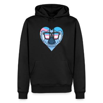 Transgender Transsexuell Koala Geschenk - Männer Premium Bio Hoodie - Schwarz - Vorne - Nico (187cm)