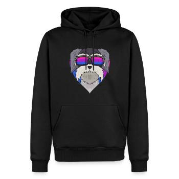 Schnauzer Hund - Männer Premium Bio Hoodie - Schwarz - Vorne - Nico (187cm)
