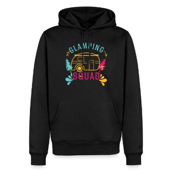 Squad Adventure Vacation Glamp Go Camping - Männer Premium Bio Hoodie - Schwarz - Vorne - Nico (187cm)