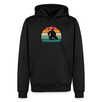 Joueur de hockey hockey sur gazon Hockey sur glace Hockey sur glace Hockey sur glace - Sweat à capuche Premium bio Homme - noir - Devant - Nico (187cm)