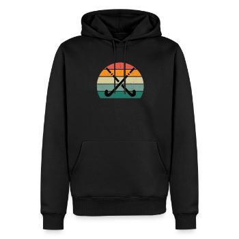 Hockey Player Field Hockey Ice Hockey Puck Hockey - Men’s Premium Organic Hoodie - black - Front - Nico (187cm)