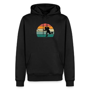 Hockey Player Field Hockey Ice Hockey Puck Hockey - Men’s Premium Organic Hoodie - black - Front - Nico (187cm)