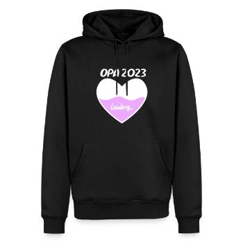 Opa 2023 loading - Männer Premium Bio Hoodie - Schwarz - Vorne - Nico (187cm)