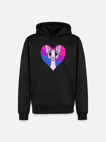 Cadeau bisexuel Sphynx Cat - Sweat à capuche Premium bio Homme - noir