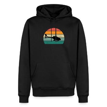 Pilot Pilot helicopter flight rotor helicopter - Men’s Premium Organic Hoodie - black - Front - Nico (187cm)