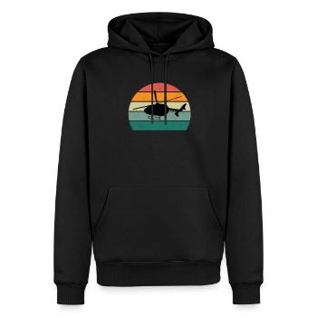 Pilot Pilot helicopter flight rotor helicopter - Men’s Premium Organic Hoodie - black - Front - Nico (187cm)