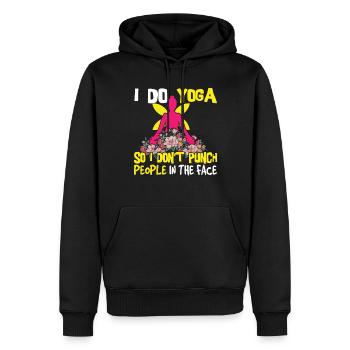 Relax Yoga Zen Mandala Meditate Punch Do Yoga - Männer Premium Bio Hoodie - Schwarz - Vorne - Nico (187cm)