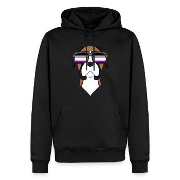 Asexuel Lgbt Boxeur allemand Asexualité - Sweat à capuche Premium bio Homme - noir - Devant - Nico (187cm)