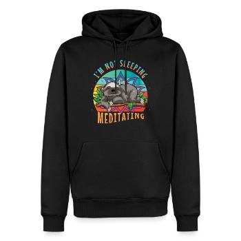 Namaste Animal Méditation Mandala Sommeil Paresseux Yoga - Sweat à capuche Premium bio Homme - noir - Devant - Nico (187cm)
