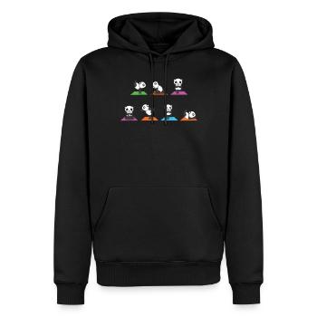 Zen Namaste Animal Meditation Kawaii Panda Yoga - Männer Premium Bio Hoodie - Schwarz - Vorne - Nico (187cm)