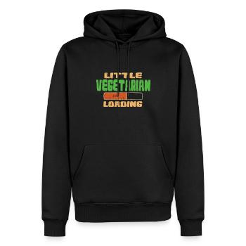 Little Vegetarian Loading Baby Vegan - Men’s Premium Organic Hoodie - black - Front - Nico (187cm)