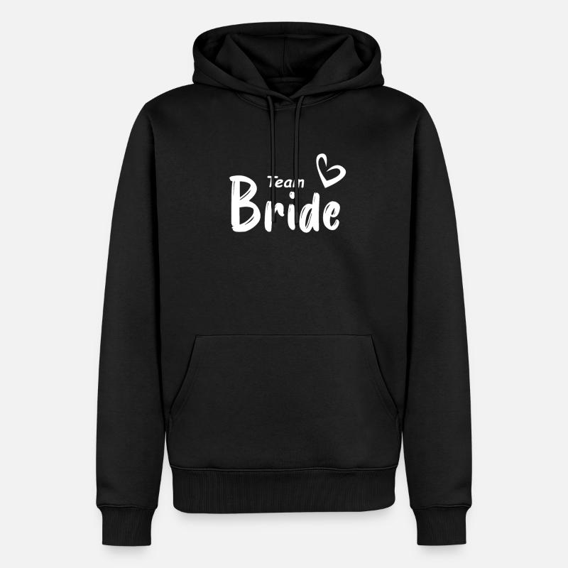 Team Braut Hochzeitsfeier - Männer Premium Bio Hoodie - Schwarz