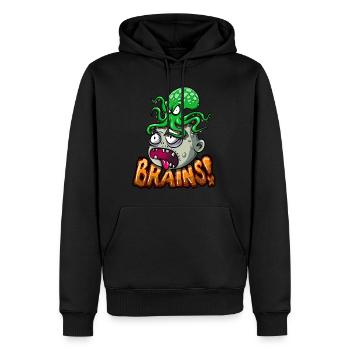 Brain Eating Octopus - Männer Premium Bio Hoodie - Schwarz - Vorne - Nico (187cm)