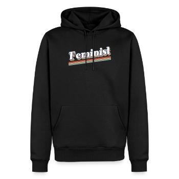 Retro Feminist Feminism Rights Womens Equality - Männer Premium Bio Hoodie - Schwarz - Vorne - Nico (187cm)