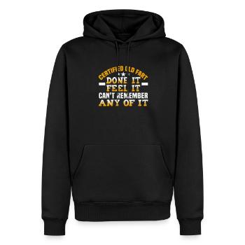 Retirement Gift idea Pension Work colleague - Men’s Premium Organic Hoodie - black - Front - Nico (187cm)