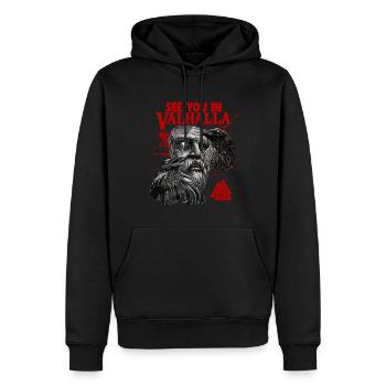 Viking Blood Odin Und Raben Wikinger Kultur - Männer Premium Bio Hoodie - Schwarz - Vorne - Nico (187cm)