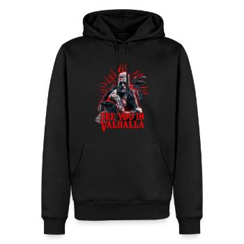 Viking Blood Odin Und Raben Wikinger Kultur - Männer Premium Bio Hoodie - Schwarz - Vorne - Nico (187cm)