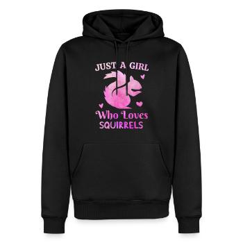 Just a Girl who loves wolves pink tie dye clothing - Men’s Premium Organic Hoodie - black - Front - Nico (187cm)
